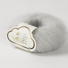 Mohair New Young Wool Silk Wool Hairline Rule (Option: 102 Silver Feather)