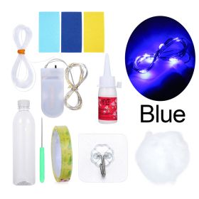 Ma Lang Creative Dream Catcher Cloud Light Diy Material Package Ins Wind Decoration Girl Heart Decoration Ornaments Dream Catcher (Color: Blue)