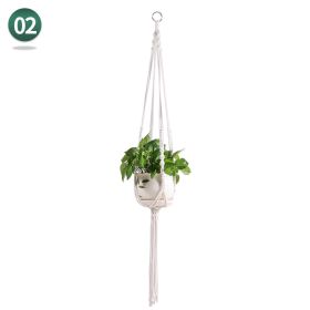 Handmade Woven Flower Pot Net Pocket Hanging Gardening (Option: Style 2 125cm)