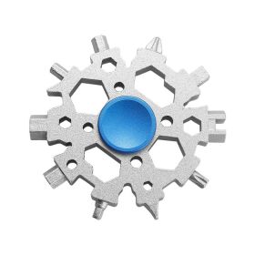 Fingertip Gyro Snowflake Wrench Multifunctional Fingertip Pressure Reduction Toy Repair Tool Snowflake Wrench (Option: Blue Silver-Multifunctional Bottle Opener)