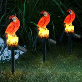 Solar Resin Eagle Lawn Lamp Outdoor Garden Villa Decoration Landscape Lamp (Option: Solar Resin Light Red Parrot)