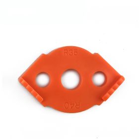 Quick Locator Woodworking Router Corner Radius Templates Jig R5-R40 Woodworking Trimming Machine Wood (Option: R35R40-Orange)