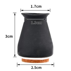 Felt Silicone Tables And Chairs Stool Leg Covers (Option: Black-XS-64PCS)