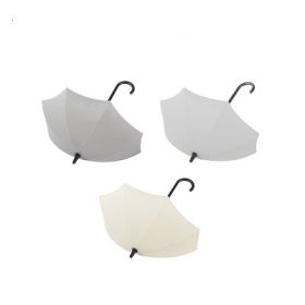 3 PCs Cute Umbrella Sticky Hook Nail-free Door Rear Key Holder Kitchen No Trace In Bathroom Viscose (Option: Nordic White Gray Rice)