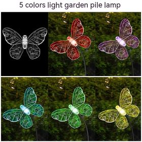 Solar Butterfly Outdoor Yard Lamp (Option: 10 Heads-Colorful Light)