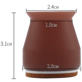 Felt Silicone Tables And Chairs Stool Leg Covers (Option: Walnut-S-64PCS)