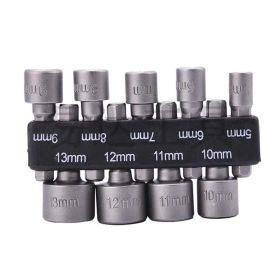 149 Combination Sleeve Bits Set Household Tool Bit Cross Over Sub Hexagon Screws Sleeve (Option: 9PCs Sleeve 5 13MM Bag)