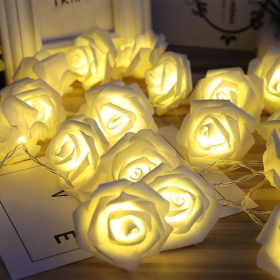 LED Rose Flower Lights (Option: Warm-Battery-1m)