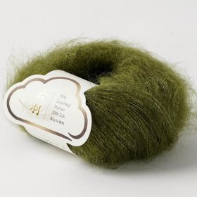 Mohair New Young Wool Silk Wool Hairline Rule (Option: 105 Pink Green)