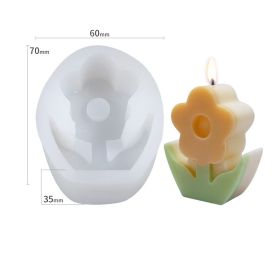 Simple Tulip Flower Candle Grinding Tool (Option: Small flower)