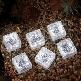 Solar Ice Cube Buried Lights Landscape Path Decoration (Option: White-Small)