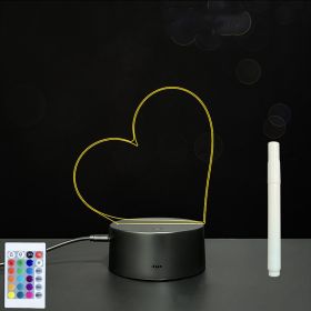 3D Acrylic Board Handwriting Message Board LED Light (Option: Style2-Black A)