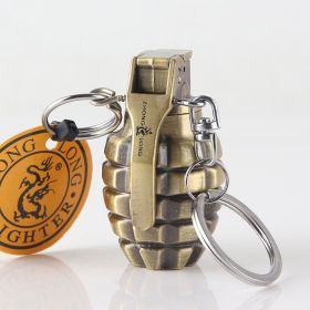 Metal Portable Grenade Modeling Inflatable Grinding Wheel Open Flame Lighter (Option: 803plating)