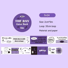 Adhesive Tape Diy Journal Decoration Material Base Sticker (Option: Hiding)