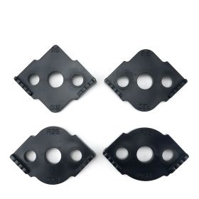 Quick Locator Woodworking Router Corner Radius Templates Jig R5-R40 Woodworking Trimming Machine Wood (Option: 4piece pack-Black)