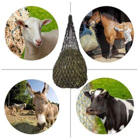 Horse Hay Feed Net Bag Hay Bags Forage Net Pocket (Option: Black-No Small Annulet)