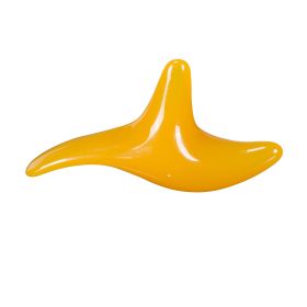 Resin Beeswax Triangle Sparrow Foot Massage Bird-shaped Acupoint Massager Triangle Manual Acupuncture Pen Amber Triple Fork (Option: Beeswax Yellow-Large size)